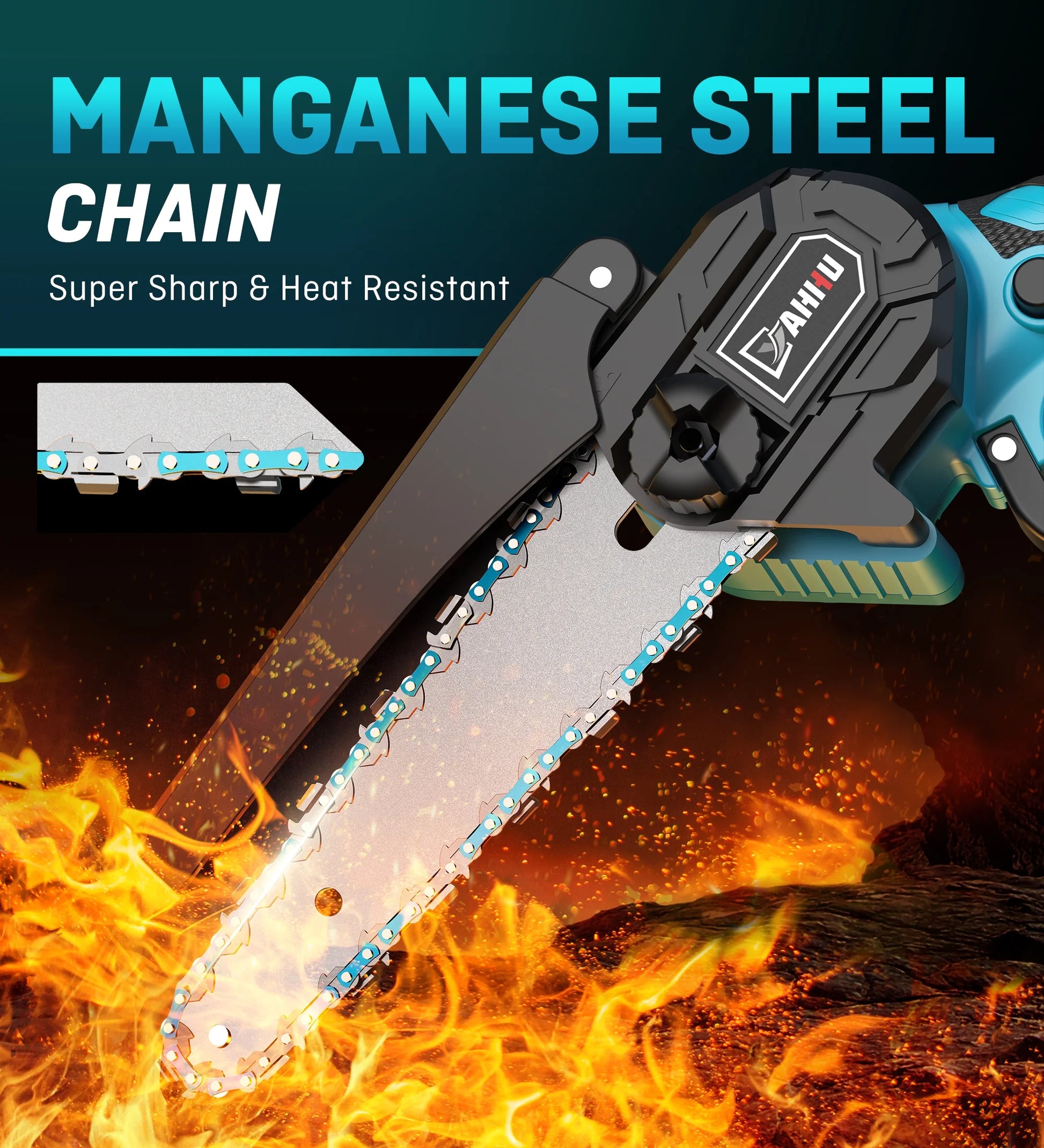 6 Inch Mini Chainsaw, Portable Electric Cordless Chainsaw Set,Battery Powered,Small Handheld Chain Saws Pruning for Tree Branches