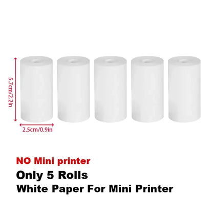 Compact Wireless Thermal Printer – Portable Inkless Sticker & Label Maker, Pocket-Sized Photo Printer with Self-Adhesive Printing