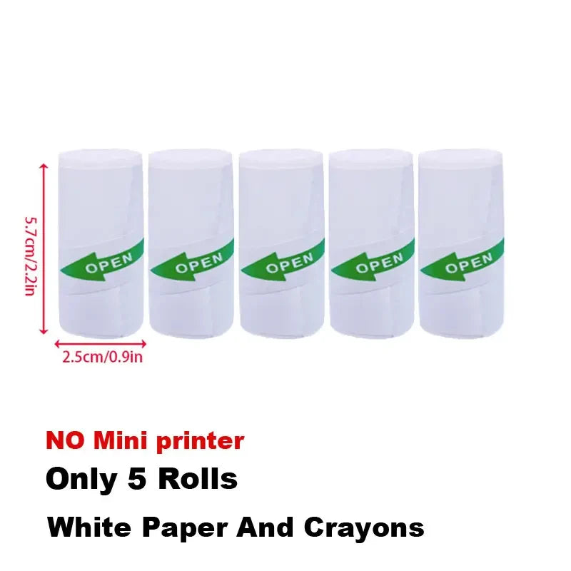 Compact Wireless Thermal Printer – Portable Inkless Sticker & Label Maker, Pocket-Sized Photo Printer with Self-Adhesive Printing