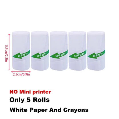 Compact Wireless Thermal Printer – Portable Inkless Sticker & Label Maker, Pocket-Sized Photo Printer with Self-Adhesive Printing