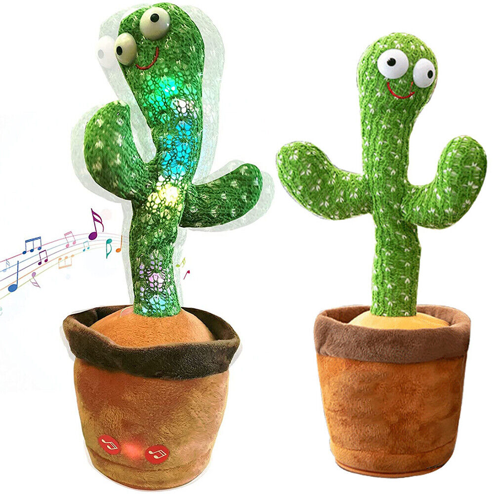 Electronic Dancing Cactus Plush Toy – Animated Singing & Recording Doll, Fun Novelty Gift 