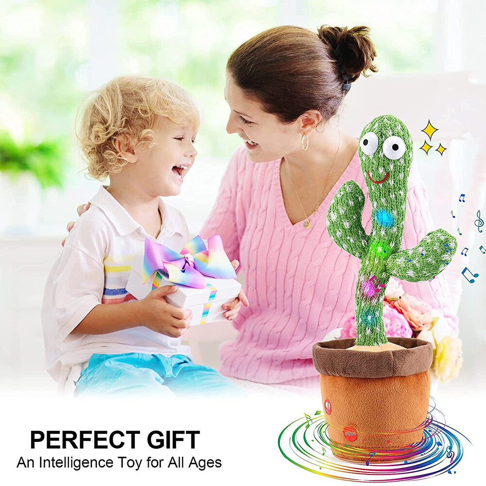 Electronic Dancing Cactus Plush Toy – Animated Singing & Recording Doll, Fun Novelty Gift 